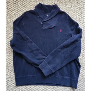 Polo Ralph Lauren Men's Navy Button Pullover Sweater